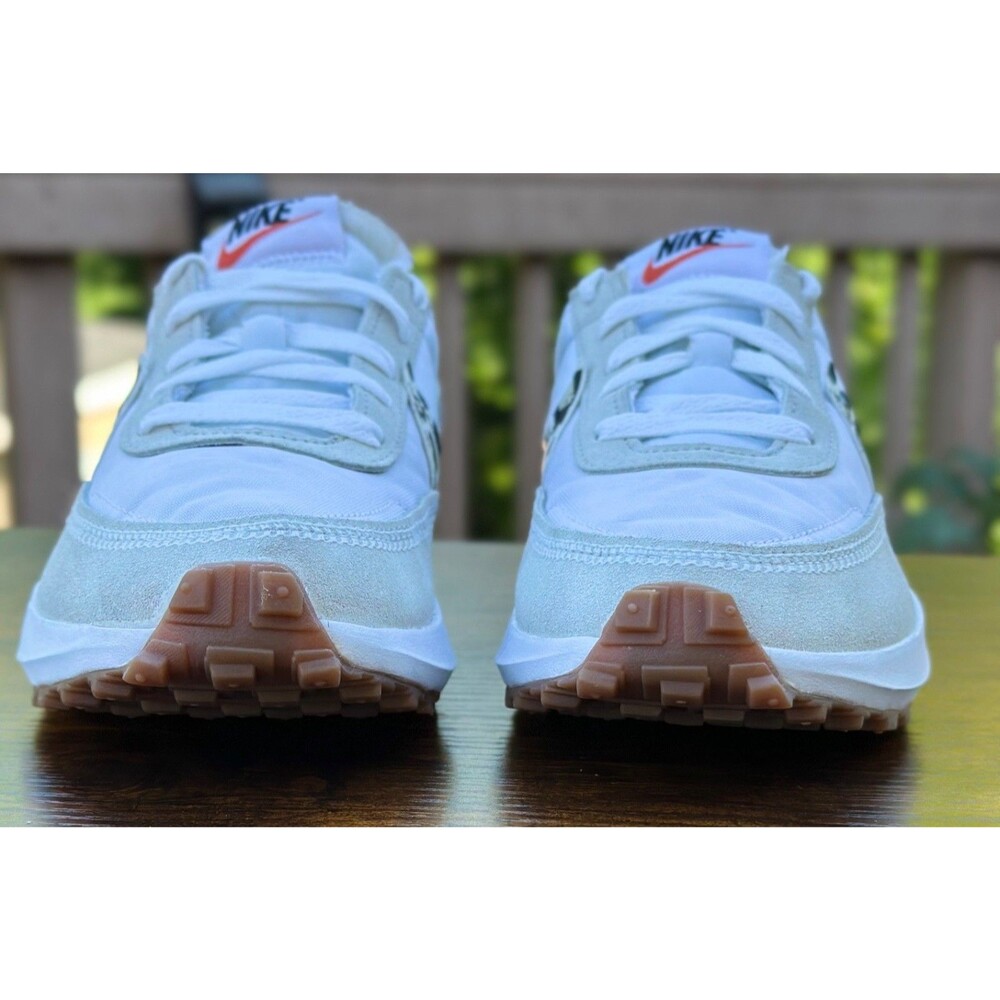 Nike Waffle One DZ5201-100 Leopard Print Swoosh White Orange Women’s 7 Shoes - Picture 8 of 16